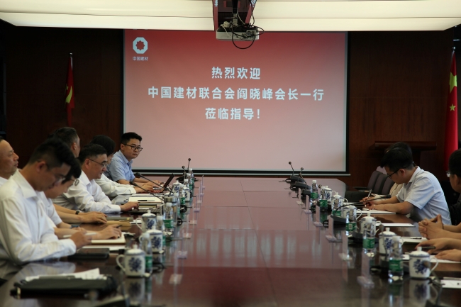 中國建筑材料聯(lián)合會會長閻曉峰一行赴南京凱盛調(diào)研